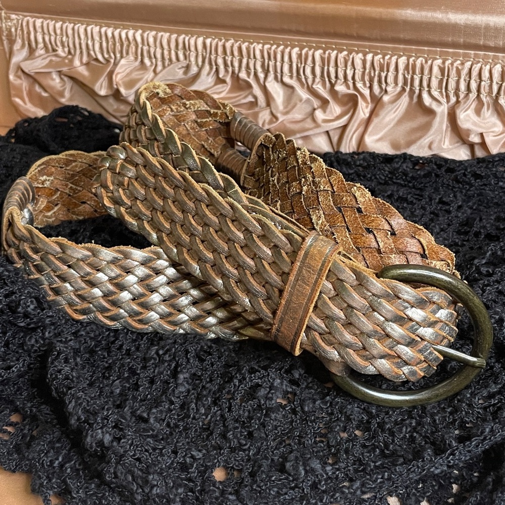GAP Metallic Braided Leather Belt